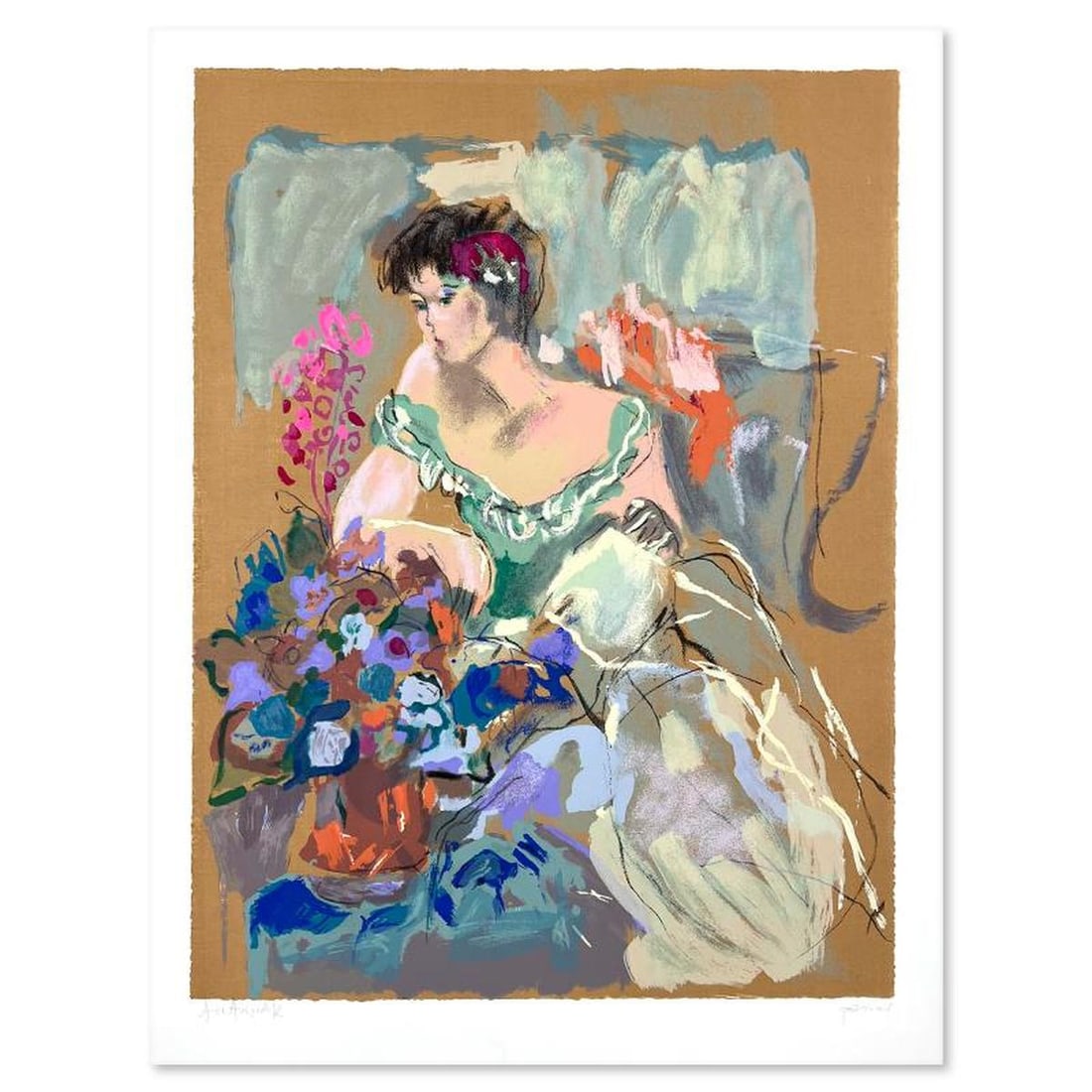 Lea Avizedek, Hand Signed, Numbered Limited Edition with Letter of Authenticity.: This is a limited edition on paper by Lea Avizedek. The piece comes hand signed by the artist, numbered, and with a letter of authenticity. Measures approximately 27" x 20". Reference#: 76044.