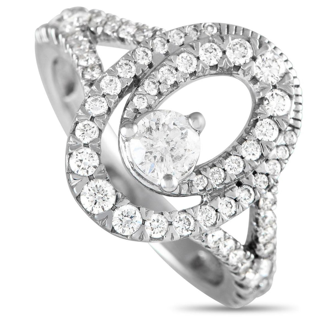 14K WHITE GOLD 1.0CT DIAMOND RING (1 of 3)