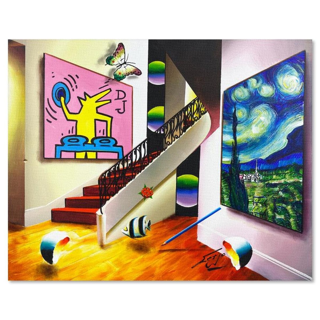 Ferjo, Original Oil Painting on Canvas (24" x 30"), Hand Signed with Letter of Authenticity: This is an original oil painting on stretched canvas by Ferjo, hand signed by the artist. Includes Letter of Authenticity. Measures approx. 24" x 30" (image). Reference#: 87555.