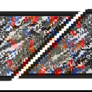 Jenik Cook, Framed Hand Signed Original Painting with Letter of Authenticity.: This is an original acrylic painting on paper by Jenik Cook. Hand signed by the artist, it includes Letter of Authenticity. This piece comes from the artist's personal collection. Measures approximate