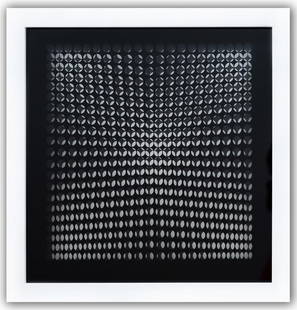 Victor Vasarely- 3D Wall Sculpture/object "Cinetiques": Artist: Victor Vasarely. Medium: 3D Wall Sculpture/object. Title: Cinetiques. Size: 10" x 10". Measures approx. 12" x 12" (framed). Additional: Custom Framed. 2 layers- Top layer printed on clear Luci
