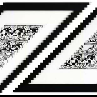 Bizarro, "Snow White and the 7 Morphs" is a Framed Original Pen & Ink Drawing by Dan Piraro, Hand: Enter a surreal and satirical world of twisted imagination and award winning creativity. "Snow White and the 7 Morphs" is an original pen & ink drawing on paper by Dan Piraro, creator of the criticall