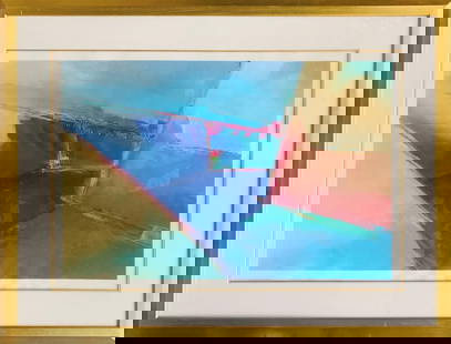 B. D- Original on paper "Unknown": Artist: B. D. Medium: Original on paper. Title: Unknown. Measures approx. 36" x 44" (framed). Reference#: 60409.