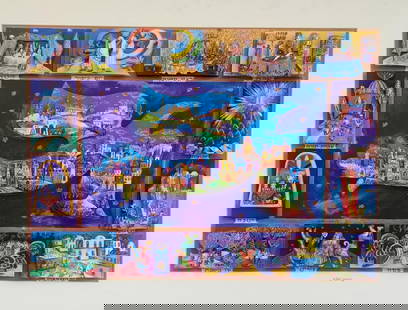 Ketti Camus - 3D decoupage  "Jewish Holidays ": Artist: Ketti Camus . Medium: 3D decoupage . Title: Jewish Holidays . Size: 26" x 36". Reference#: 28352.