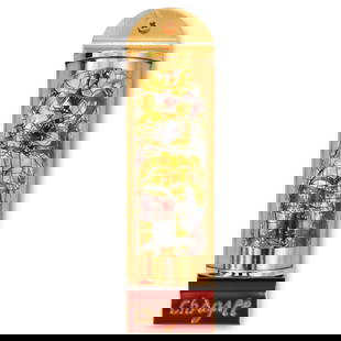 Marc Chagall- Mezuzah/ Silkscreen on 24K gold plated bronze "Levi": Artist: Marc Chagall. Medium: Mezuzah/ Silkscreen on 24K gold plated bronze. Title: Levi. Size: 5.1" x 1.4". Certificate of Authenticity: Is included. Additional: Limited edition of 1800. Full color s