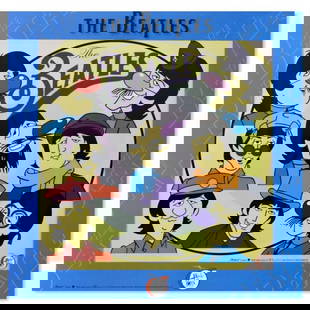 The Beatles, "Fab Faces" Limited Edition Sericel with Certificate of Authenticity.: Fab Faces is a limited edition sericel inspired by The Beatles Saturday Morning Cartoon series. This piece is from an edition of 500. This piece comes matted. Includes Certificate of Authenticity. Mea