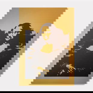 Andy Warhol- SIlkscreen on Museum Board "Mona Lisa #4": Artist: Andy Warhol. Medium: SIlkscreen on Museum Board. Title: Mona Lisa #4. Size: 35" x 25". Certificate of Authenticity: Is included. Additional: Published by Sunday B Morning. Limited edition of 2