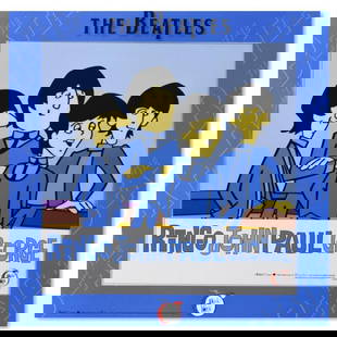 The Beatles, "Moonlight Boat" Limited Edition Sericel with Certificate of Authenticity.: Moonlight Boat is a limited edition sericel inspired by The Beatles Saturday Morning Cartoon series. This piece is from an edition of 500. This piece comes matted. Includes Certificate of Authenticity