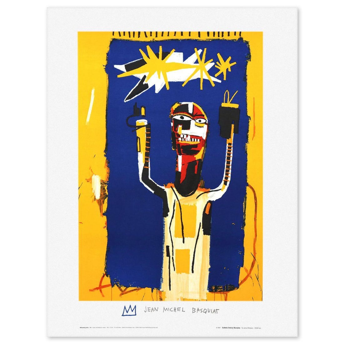 Jean-Michel Basquiat- Offset Lithograph on Paper "Untitled" (1 of 2)