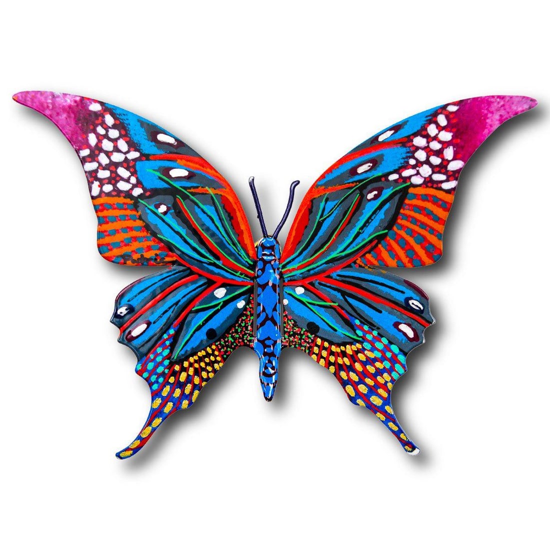Patricia Govezensky- Original Painting on Cutout Steel "Butterfly": Artist: Patricia Govezensky. Medium: Original Painting on Cutout Steel. Title: Butterfly. Size: 5" x 8". Signature: Hand Signed by the artist. Certificate of Authenticity: From the publisher. Referenc