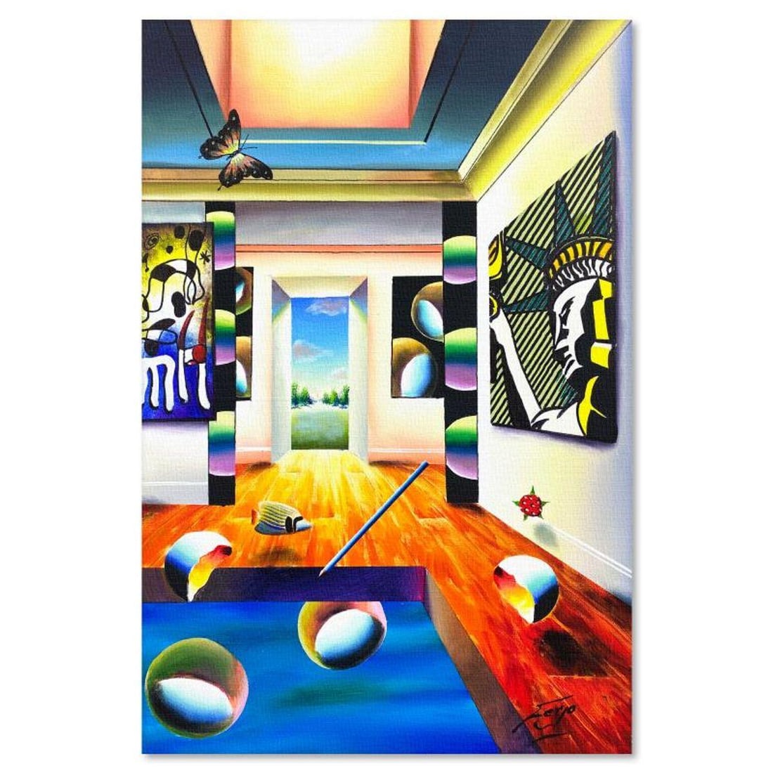 Ferjo, Original Oil Painting on Canvas, Hand Signed with Letter of Authenticity: This is an original oil painting on stretched canvas by Ferjo, hand signed by the artist. Includes Letter of Authenticity. Measures approx. 36" x 24" (image). Reference#: 88738.