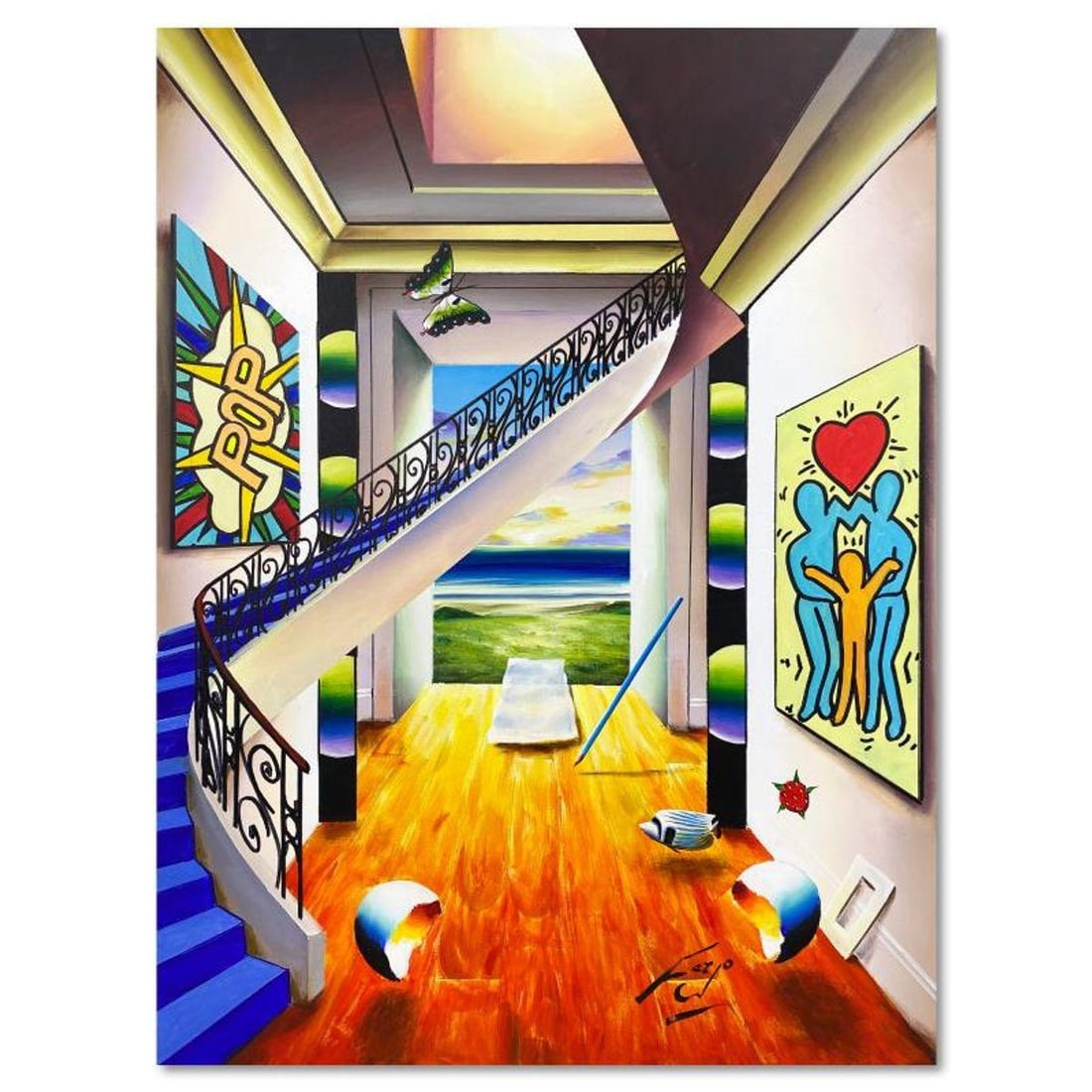 Ferjo, Original Acrylic Painting on Canvas, Hand Signed with Letter of Authenticity (1 of 2)