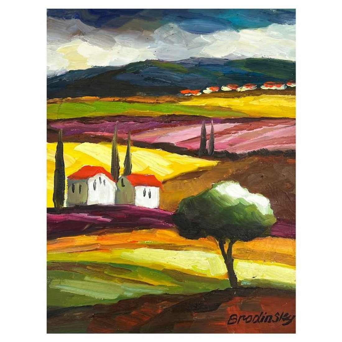 Slava Brodinsky Hand Signed Original Painting on Canvas with Letter of Authenticity.: This is an original painting oil on canvas by Slava Brodinsky. Hand signed by the artist, this piece comes with a letter of authenticity. Measures approximately 16" x 12" (image).