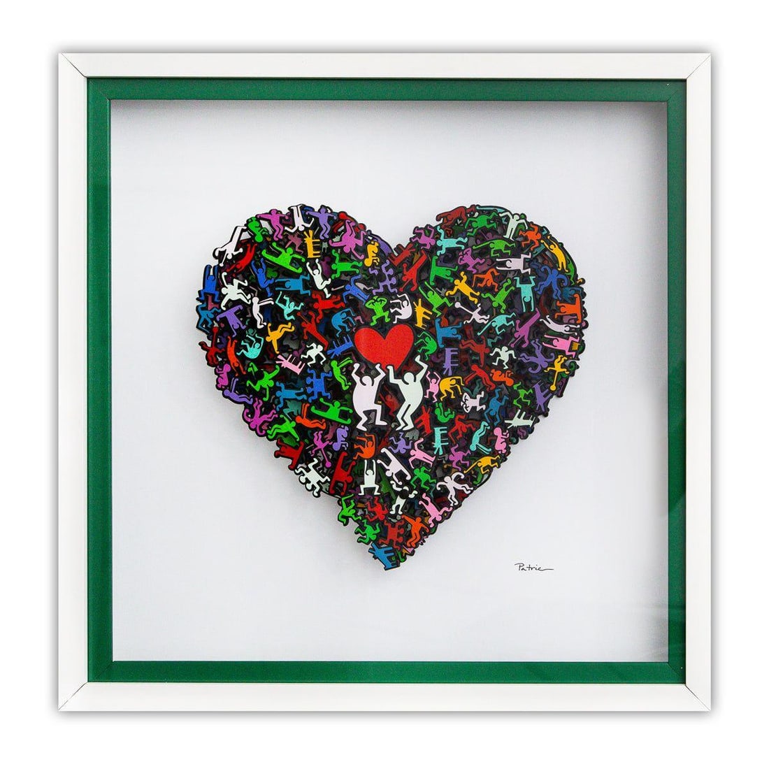 Patricia Govezensky- 3D Multilayered Woodcut "Dancers": Artist: Patricia Govezensky. Medium: 3D Multilayered Woodcut. Title: Dancers. Size: 12" x 12". Measures approx. 20" x 20" (framed). Signature: Hand Signed and numbered by the artist. Certificate of Au