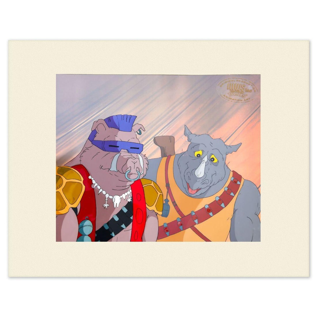 Animation Art- Hand-Painted Cel "Bebop and Rocksteady" (1 of 2)