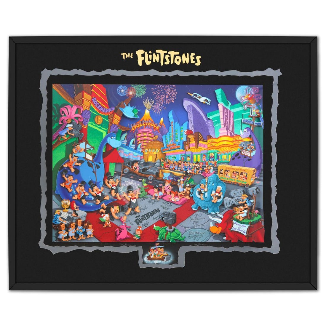 Melanie Taylor Kent- 3D Construction Silkscreen Serigraph "The Flintstones" (1 of 3)