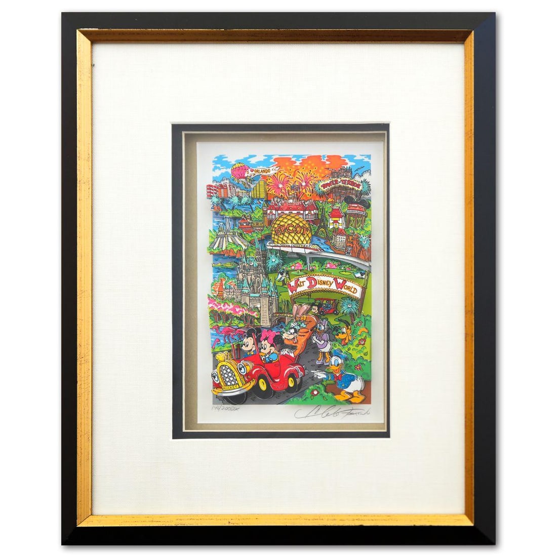 Charles Fazzino- 3D Construction Silkscreen Serigraph "Walt Disney World" (1 of 2)