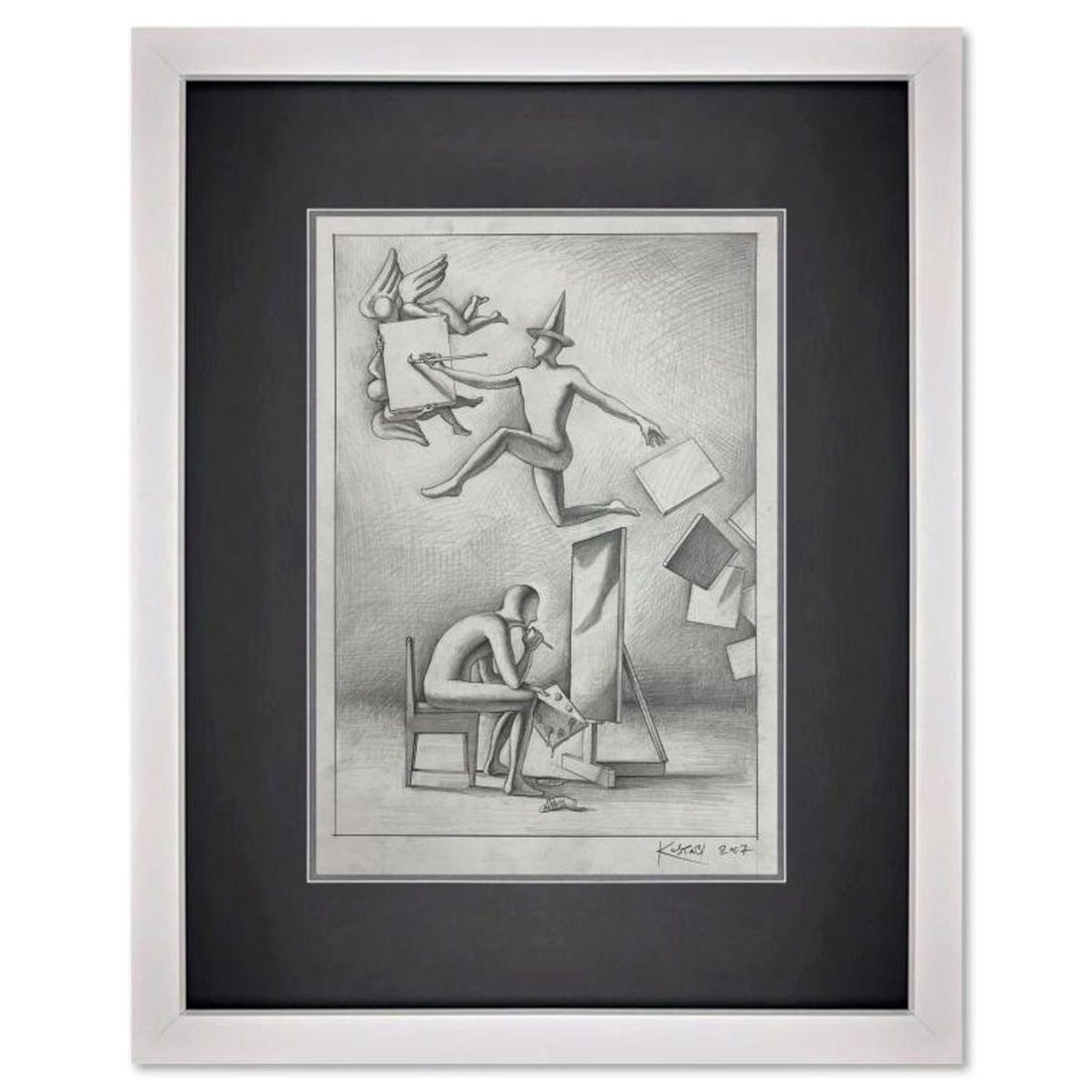 貴重一点物マークコスタビMARK KOSTABI 直筆マーカーデッサン1994 ☆超貴重1991年マークコスタビMARK KOSTABI 直筆デッサン1点物