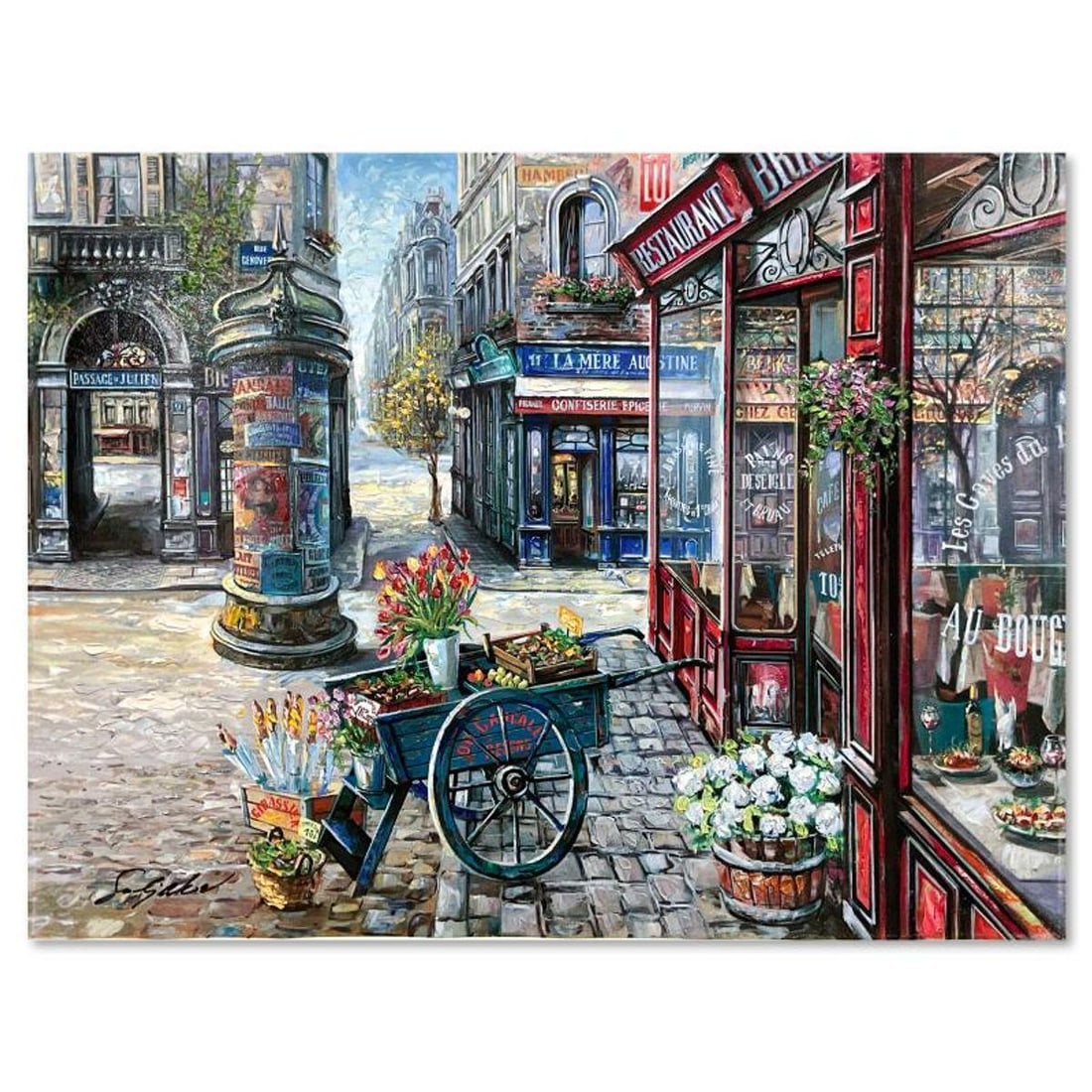 Vadik Suljakov, "Passage Le Julien" Hand Embellished Limited Edition Publisher's Proof on Canvas, (1 of 2)