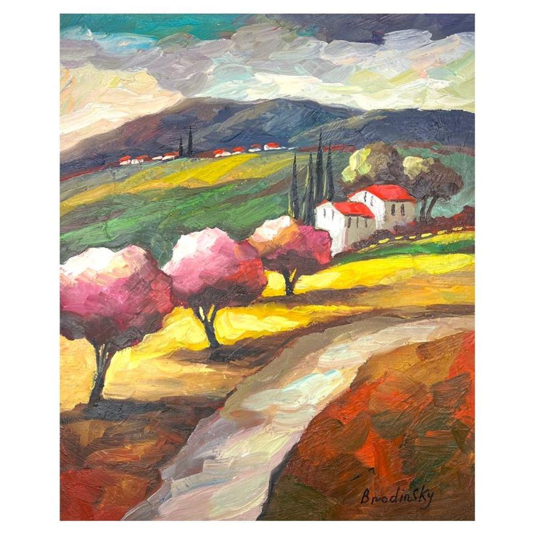 Slava Brodinsky Hand Signed Original Painting on Canvas with Letter of Authenticity.: This is an original painting oil on canvas by Slava Brodinsky. Hand signed by the artist, this piece comes with a letter of authenticity. Measures approximately 24" x 20" (image).