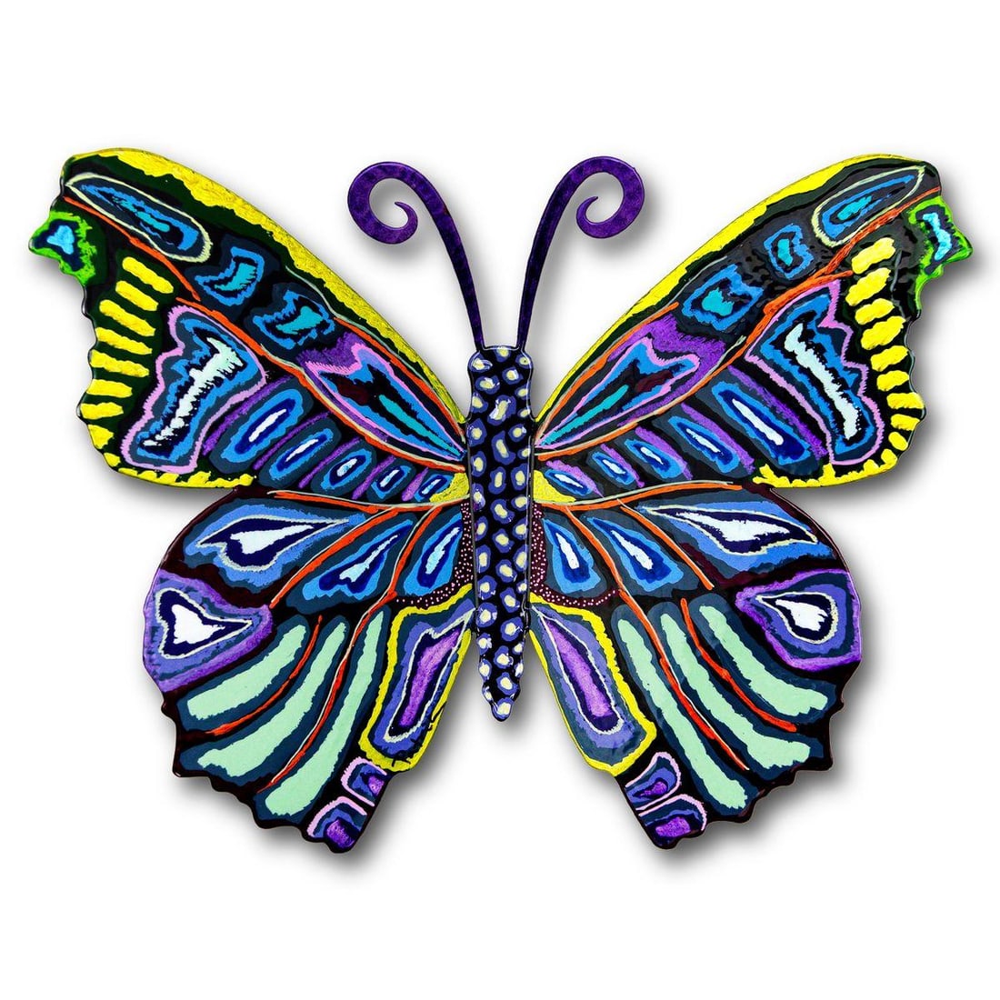 Patricia Govezensky- Original Painting on Cutout Steel "Butterfly": Artist: Patricia Govezensky. Medium: Original Painting on Cutout Steel. Title: Butterfly. Size: 9" x 12". Signature: Hand Signed by the Artist. Certificate of Authenticity: From the publisher. Referen