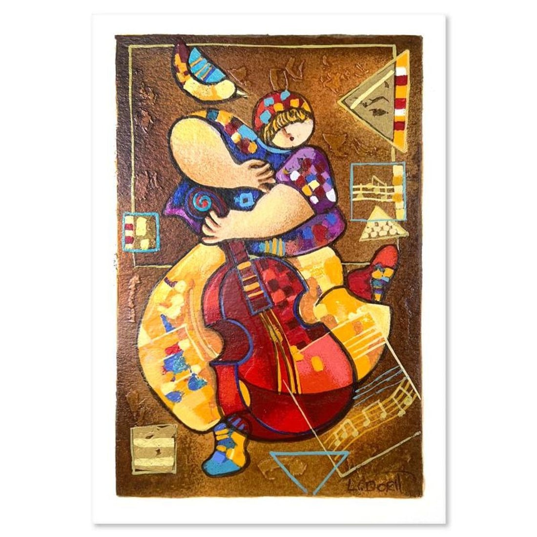 Dorit Levi, "Blues II" Limited Edition Serigraph, Numbered and Hand Signed with Letter of (1 of 2)