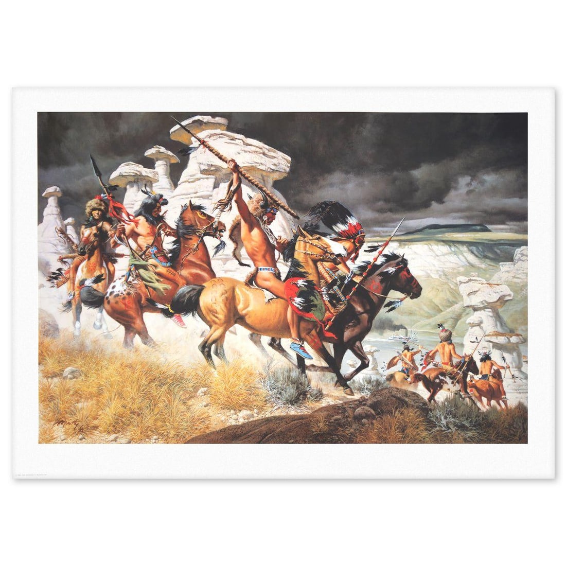 Frank McCarthy- Offset Lithograph "Out of T Wind Struck  Ramparts" (1 of 2)