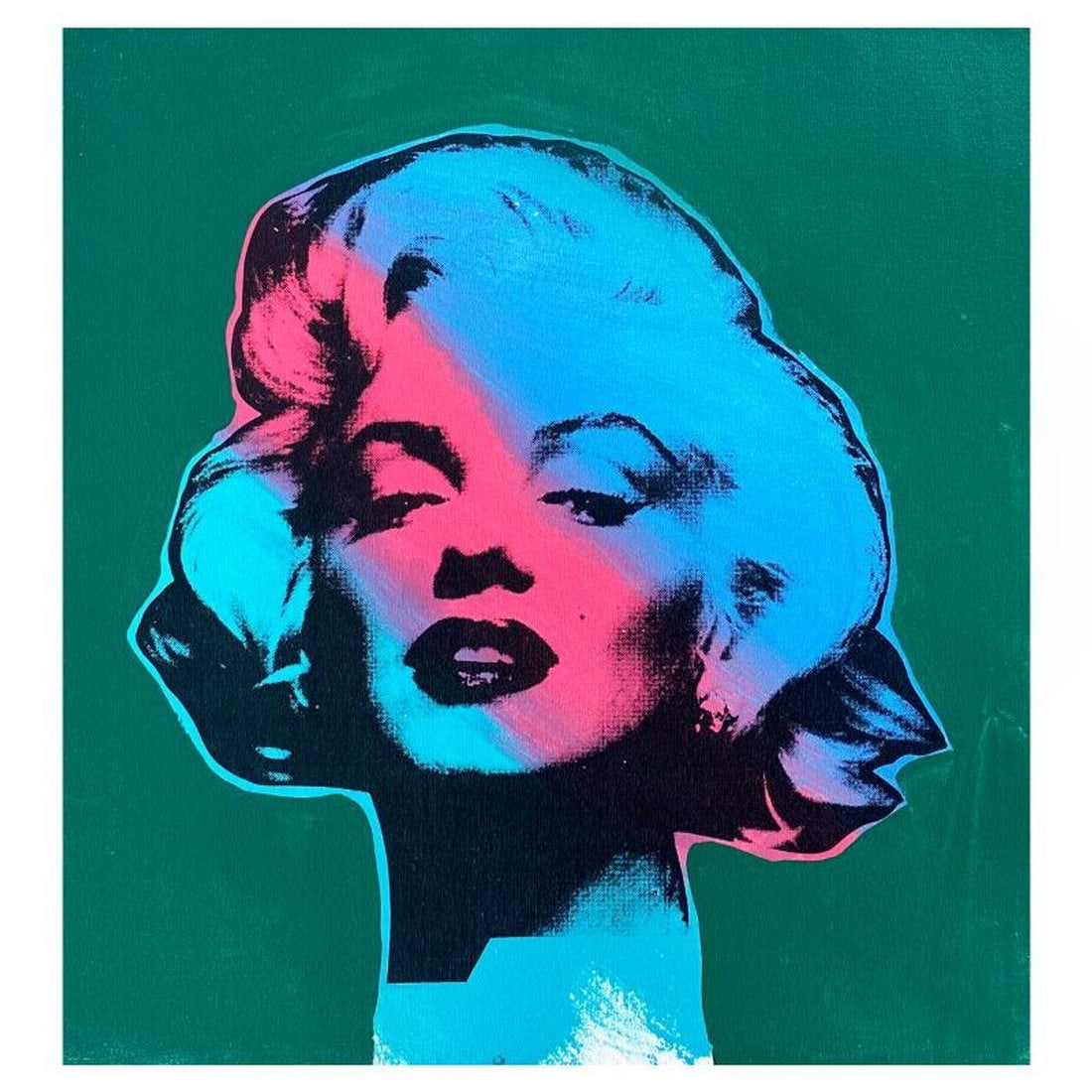 Steve Kaufman (1960-2010), "Marilyn Monroe" Hand Embellished Limited Edition Silkscreen Mixed Media: Marilyn Monroe is a hand embellished limited edition silkscreen mixed media on canvas by Andy Warhol protege, Steve Kaufman (1960-2010). This piece is numbered 26/99 and hand signed inverso. Includes