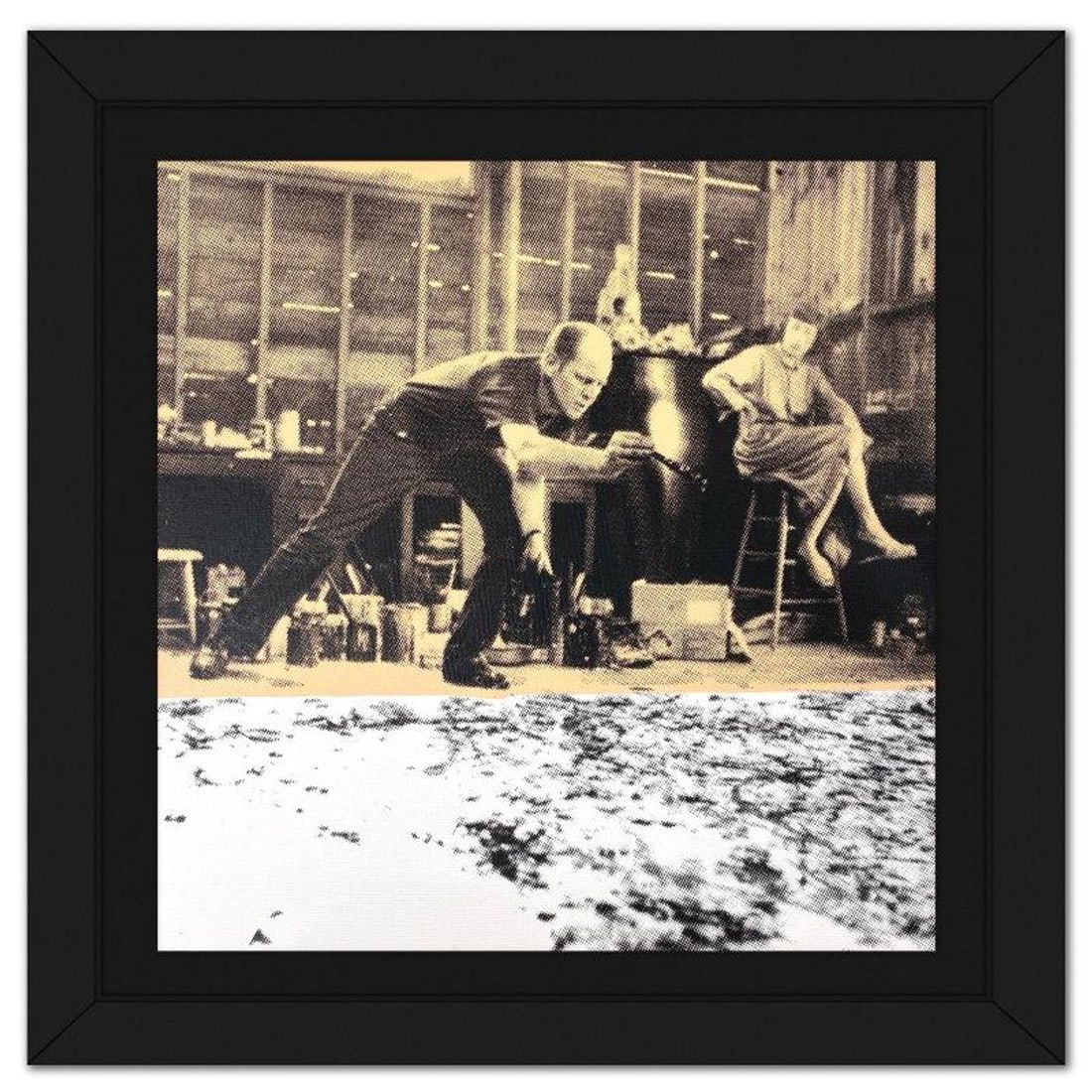 Steve Kaufman (1960-2010), "Jackson Pollock" Framed Hand Pulled Limited Edition Silscreen, Numbered: Jackson Pollock is a hand pulled limited edition silkscreen on canvas by Andy Warhol protege, Steve Kaufman (1960-2010), numbered PP 19/50 inverso and hand signed by the artist. This piece comes custo