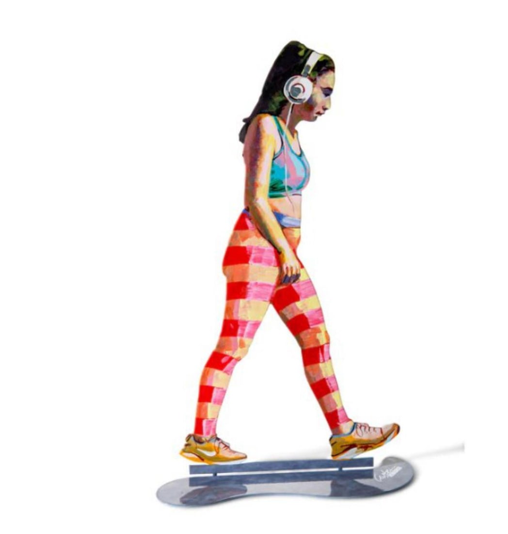 David Gerstein- Free Standing Sculpture "MUSIC ADDICTION": Artist: David Gerstein. Medium: Free Standing Sculpture. Title: MUSIC ADDICTION. Size: 16.3" x 10". Signature: Signed. Certificate of Authenticity: Is included. Additional: This piece is free standing