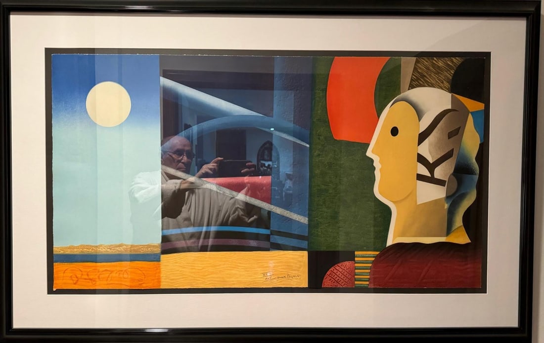 Max Papart- Lithograph on paper: Artist: Max Papart. Medium: Lithograph on paper. Measures approx. 24" x 38" (framed). Signature: Signed. Reference#: 25139.