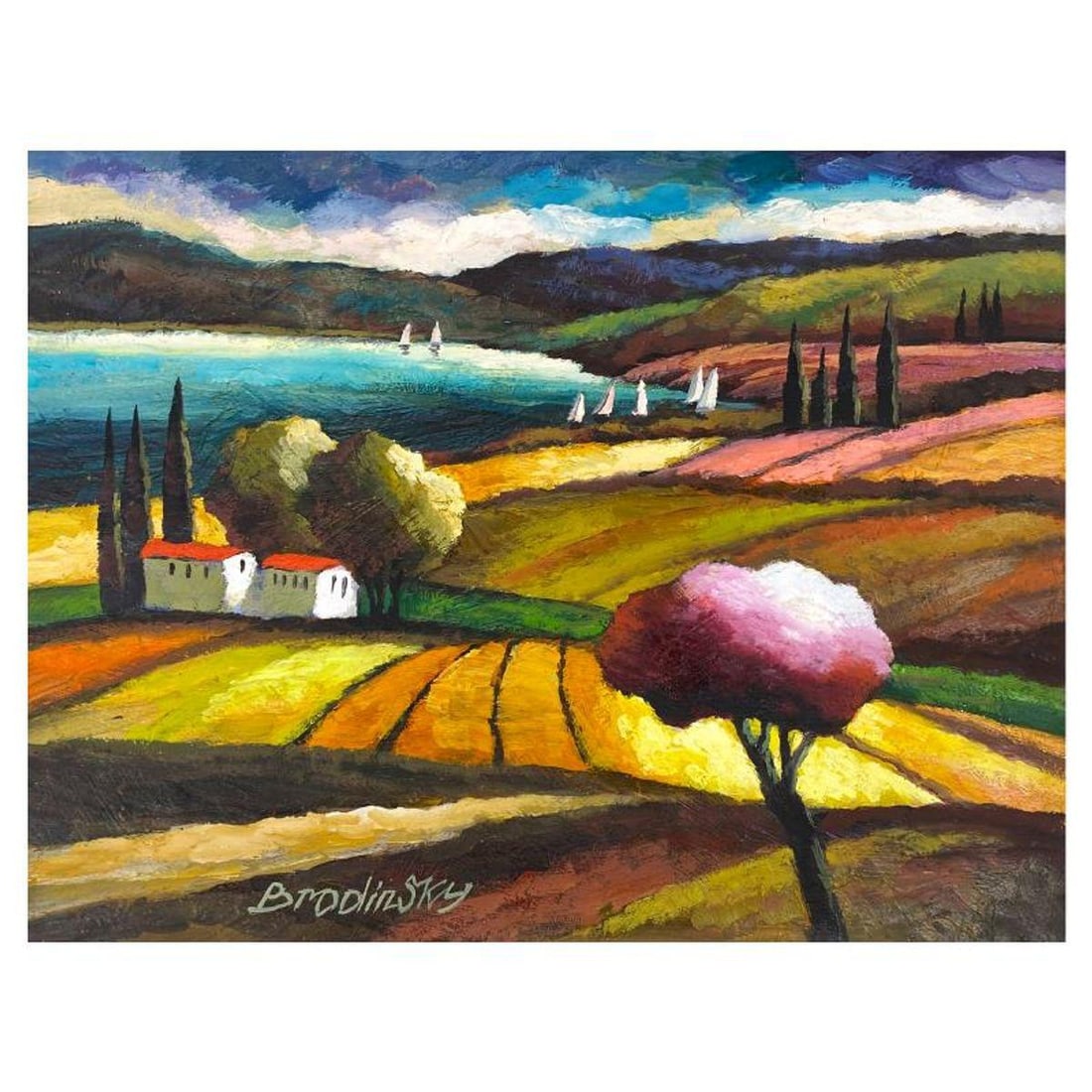 Slava Brodinsky, Original Oil Painting on Canvas, Hand Signed with Letter of Authenticity.: This is an original oil painting on canvas by Slava Brodinsky, hand signed by the artist. Includes Letter of Authenticity. Measures approx. 24" x 30" (image).