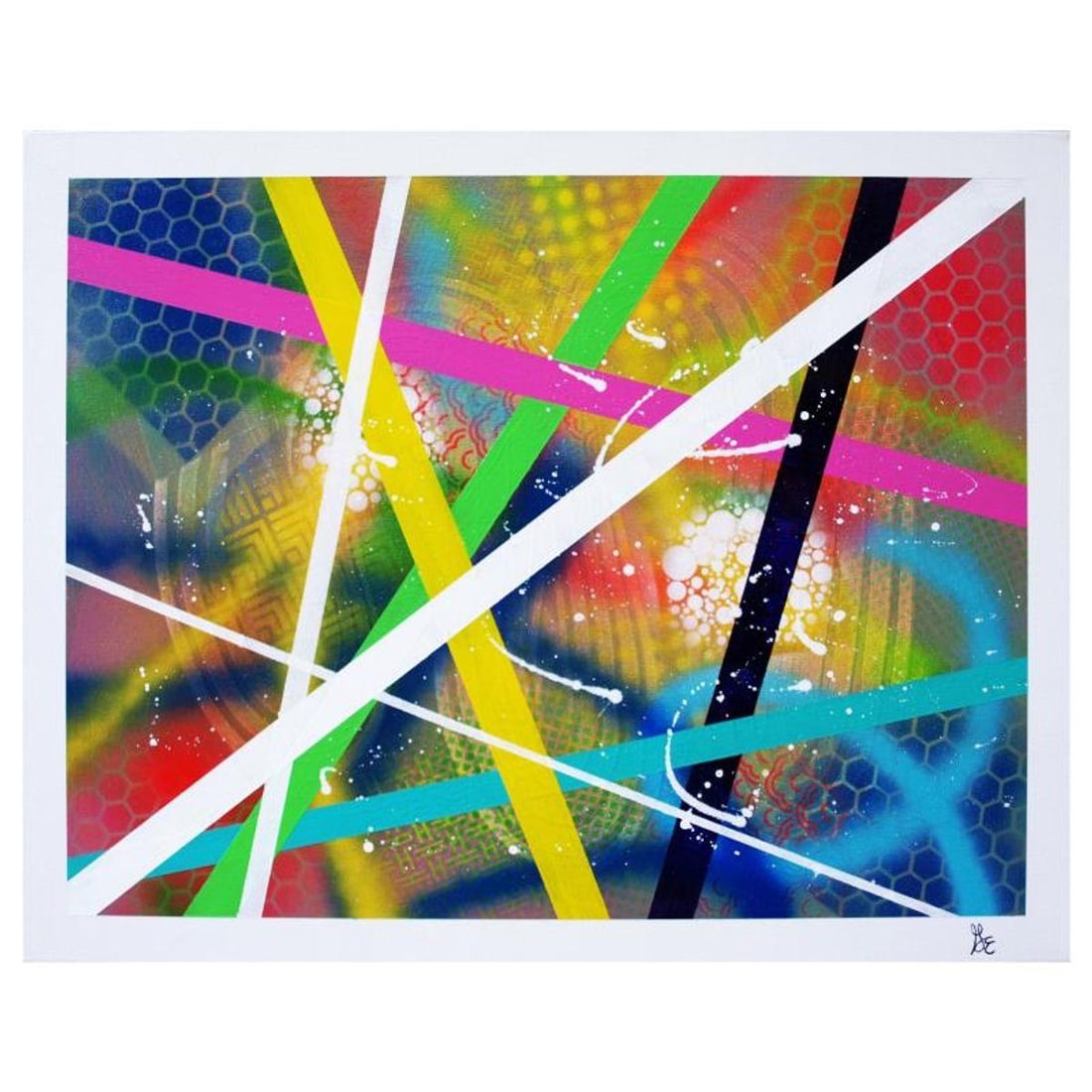 George Marlowe, "Graffiti I" Original Acrylic Painting on Gallery Wrapped Canvas, Hand Signed with (1 of 1)