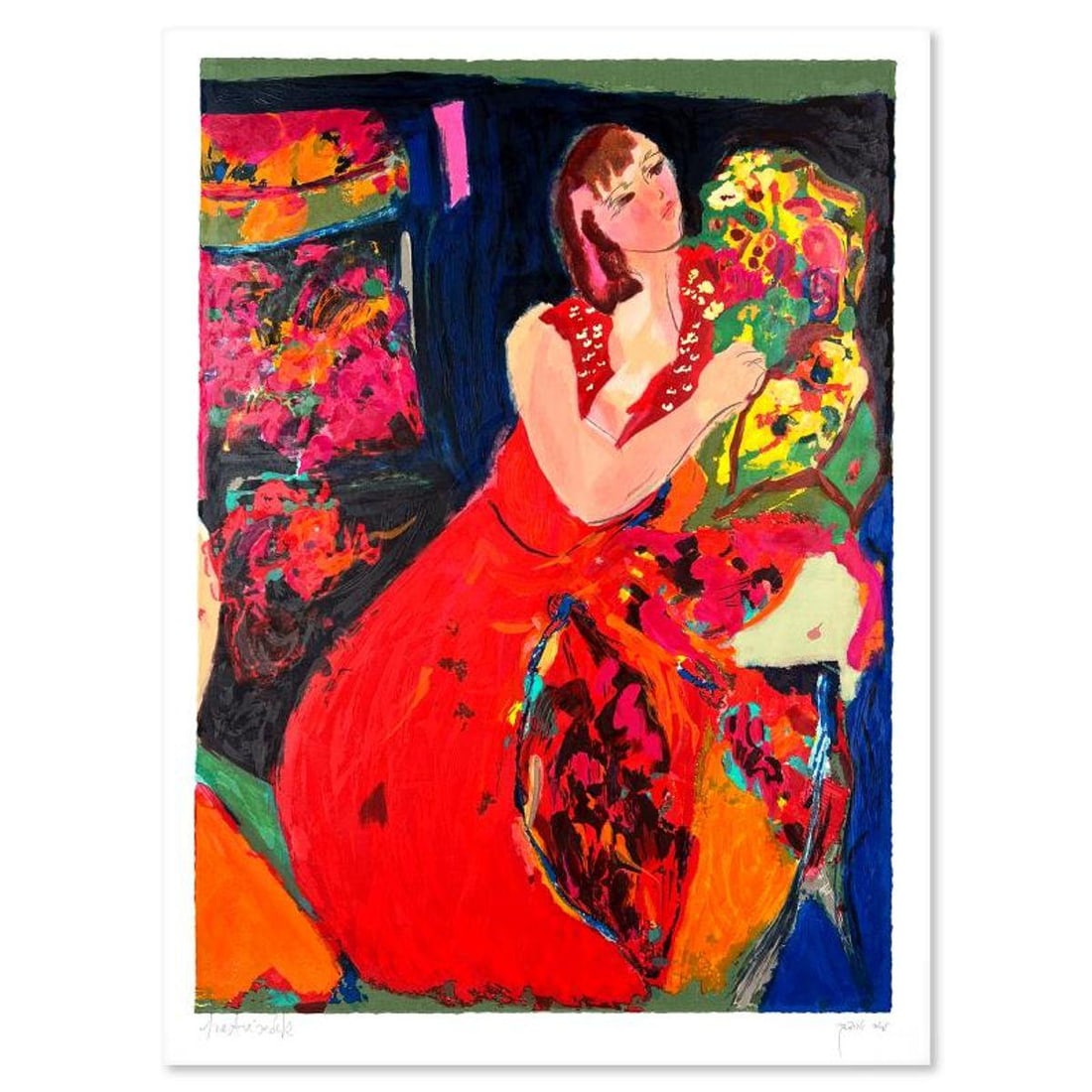 Lea Avizedek, Hand Signed, Numbered Limited Edition with Letter of Authenticity.: This is a limited edition on paper by Lea Avizedek. The piece comes hand signed by the artist, numbered, and with a letter of authenticity. Measures approximately 28" x 20". Reference#: 89759.