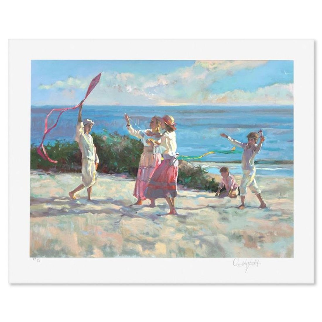 Don Hatfield, "Into the Wind" Limited Edition Printer's Proof Serigraph, Numbered 1/11 and Hand: Into the Wind is a limited edition printer's proof serigraph on paper by Don Hatfield, numbered 1/11 and hand signed by the artist. Includes Letter of Authenticity. Measures approx. 22.5" x 28" (borde