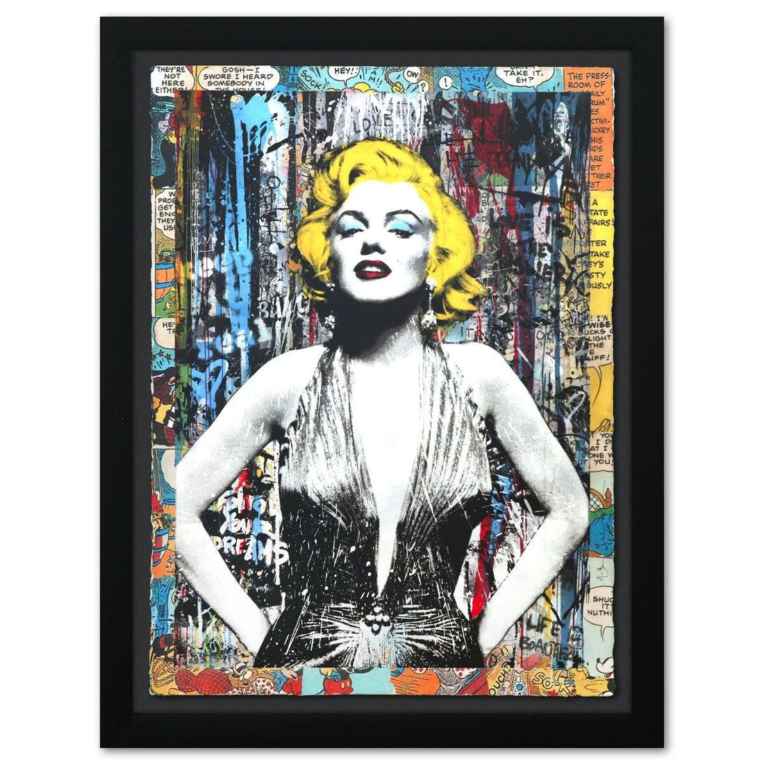 Mr. Brainwash- Original Mixed Media on Deckle Edge Paper "Marilyn For Ever" (1 of 5)