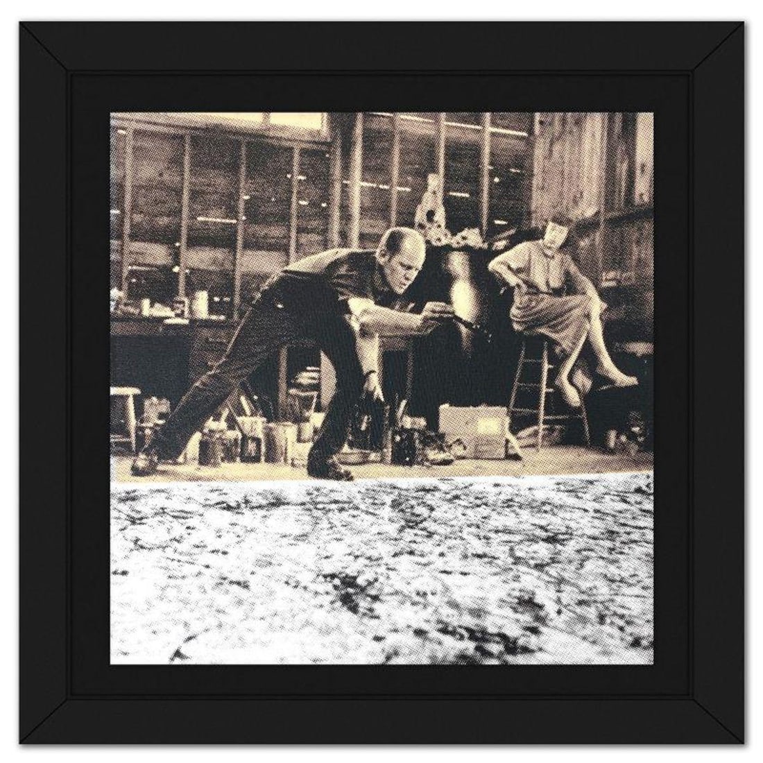 Steve Kaufman (1960-2010), "Jackson Pollock" Framed Hand Pulled Limited Edition Silscreen, Numbered: Jackson Pollock is a hand pulled limited edition silkscreen on canvas by Andy Warhol protege, Steve Kaufman (1960-2010), numbered PP 2/50 inverso and hand signed by the artist. This piece comes custom