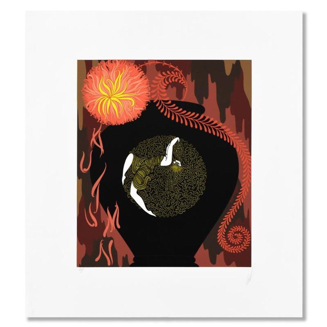 Erte (1892-1990), "Autumn Song" Limited Edition Serigraph from an AP Edition, Hand Signed with: Autumn Song is a limited edition serigraph from an AP edition on paper, hand signed by Erte (1892-1990). Includes Letter of Authenticity. Measures approx. 21.5" x 24.5" (border), 13.5" x 16.5" (image)