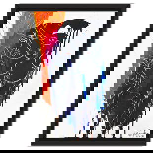 Jenik Cook, Framed Hand Signed Original Painting with Letter of Authenticity.: This is an original acrylic painting on paper by Jenik Cook. Hand signed by the artist, it includes Letter of Authenticity. This piece comes from the artist's personal collection. Measures