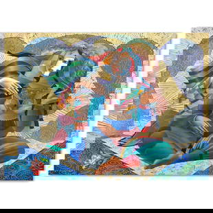 Oleg Zhivetin- Original Mixed Media on Canvas "Magic Carpet": Artist: Oleg Zhivetin. Medium: Original Mixed Media on Canvas. Title: Magic Carpet. Size: 36" x 48". Signature: Hand Signed. Reference#: 74473.