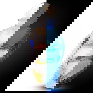 Jean-Claude Novaro- Glows in the Dark Handmade Glass: Artist: Jean-Claude Novaro. Medium: Glows in the Dark Handmade Glass. Size: 13" x 5". Signature: Signed and Dated. Reference#: 74456.