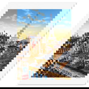 Liudmila Kondakova, "Paris Morning (Rooftops of Paris)" Limited Edition Serigraph, Numbered and Hand: Paris Morning (Rooftops of Paris) is a limited edition serigraph on paper by Liudmila Kondakova, hand signed by the artist. Includes Letter of Authenticity. Measures approx. 31" x 25" (border), 25.5"