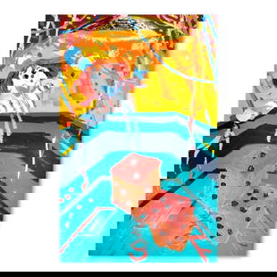 Paul Blaine Henrie (1932-1999), "7 Come 11" Hand Signed Original Painting on Canvas (48"x30") with: 7 Come 11 is an original oil painting on stretched canvas by Paul Blaine Henrie (1932-1999). The piece is hand signed by the artist and comes with a letter of authenticity. Please note that due to