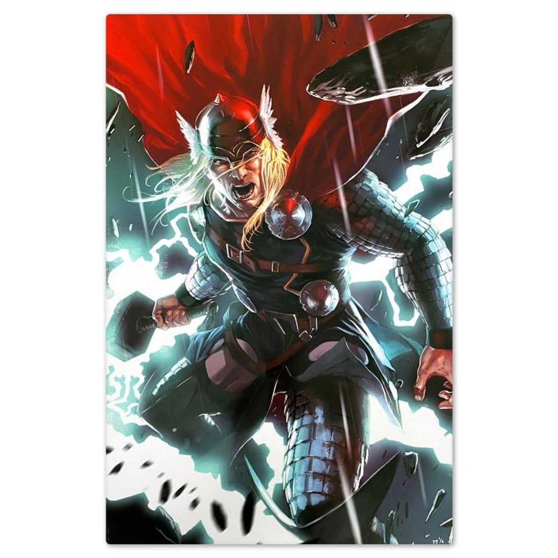 Marvel Comics & Marko Djurdjevic, "The Mighty Thor" Limited Edition on Aluminum, PP Numbered 1/2 and: The Mighty Thor is a limited edition giclee on aluminum from Marvel Comics and Marko Djurdjevic, PP numbered 1/2 and bearing the authorized signature of the artist. Includes Letter of Authenticity. Me