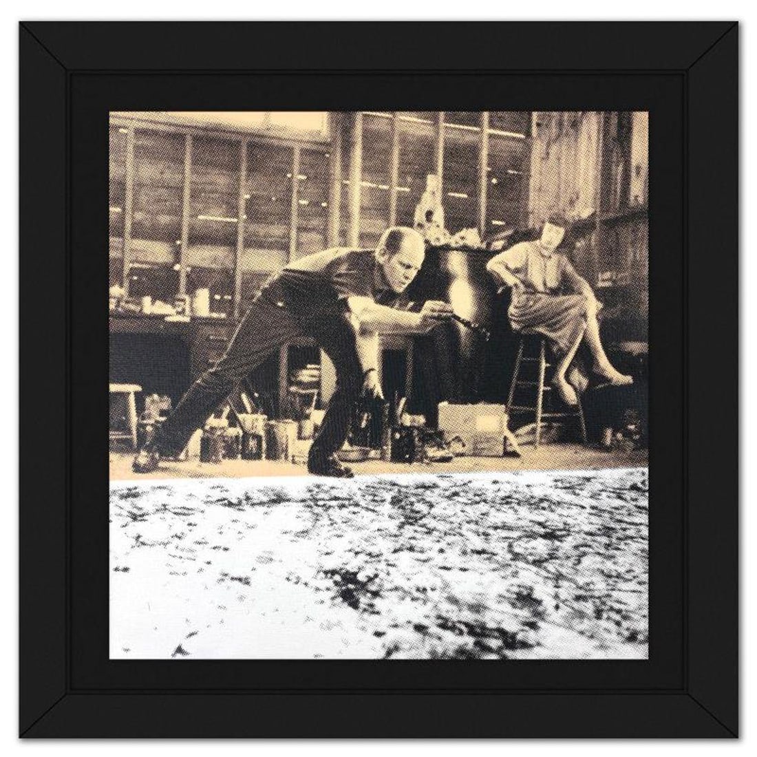 Steve Kaufman (1960-2010), "Jackson Pollock" Framed Hand Pulled Limited Edition Silscreen, Numbered: Jackson Pollock is a hand pulled limited edition silkscreen on canvas by Andy Warhol protege, Steve Kaufman (1960-2010), numbered PP 14/50 inverso and hand signed by the artist. This piece comes custo