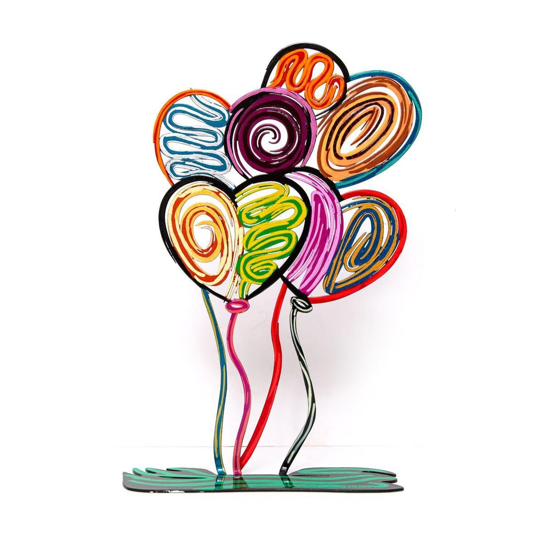 Patricia Govezensky- Original Free Standing Sculpture "Balloons": Artist: Patricia Govezensky. Medium: Original Free Standing Sculpture. Title: Balloons. Size: 12" x 7.5". Signature: Hand Signed by the artist. Certificate of Authenticity: From the publisher. Referen