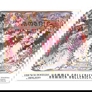 Alphonse Mucha (1860-1939), "Theatre de la Renaissance" Lithographic Poster.: Theatre de la Renaissance is a lithographic poster on paper by Alphonse Mucha (1860-1939), bearing the artist's plate signature. Measures approx. 29.5" x 24.5" (image). Reference#: 92340.