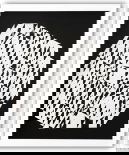 Victor Vasarely- Heliogravure Print "Untitled": Artist: Victor Vasarely. Medium: Heliogravure Print. Title: Untitled. Size: 14" x 11". Measures approx. 15" x 12" (framed). Additional: Custom Framed. Reference#: 21577.