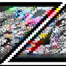 Mr. Brainwash, "Balloon Girl" Framed Mixed Media Original, Hand Signed with Certificate of