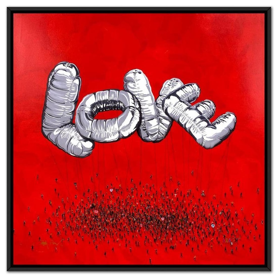 Craig Alan, "Populus: Love High" Framed Limited Edition on Canvas, Numbered and Hand Signed with (1 of 2)